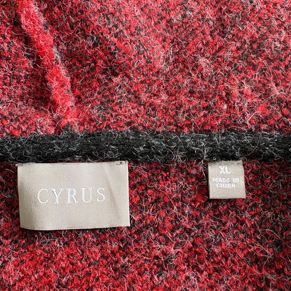 Cyrus Red and Black Plaid Women's Cardigan - Picture 7 of 8